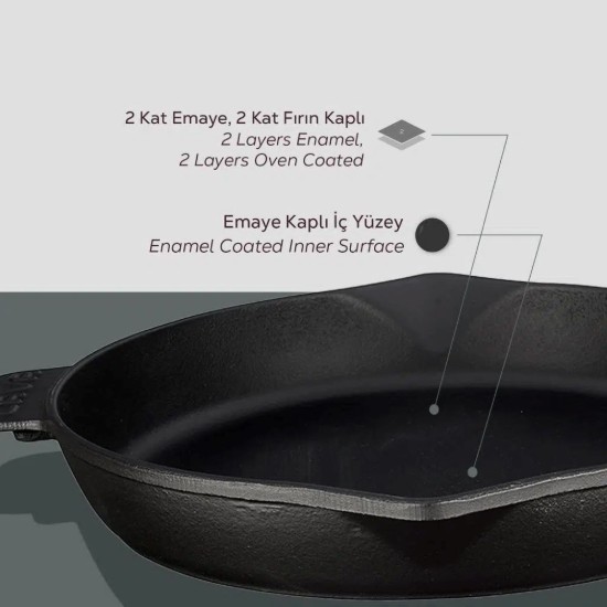 Litinová pánev, 30 cm - značka LAVA