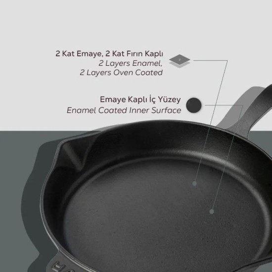 Frigideira, ferro fundido, 34 cm - LAVA