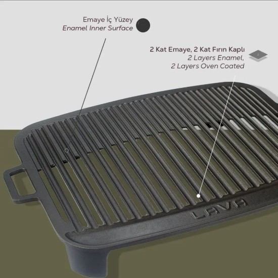 Grille en fonte, 43 x 31 cm - LAVA