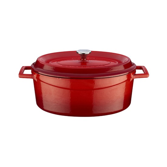 Ovaler Kochtopf, Gusseisen, "Trendy", 27 cm, rot - LAVA