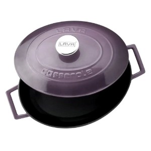 Oval saucepan, cast iron, 29cm/4.67L, "Folk", Purple - LAVA