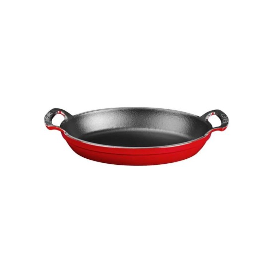 Gusseisenpfanne, oval, 19 x 14 cm, rot - Marke LAVA