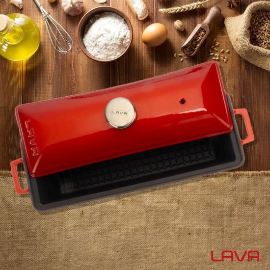 Prato de terrina, 8,5 x 26,5 x 6 cm, vermelho - marca Lava