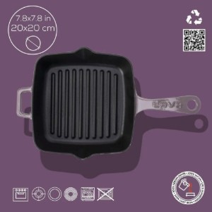 Grillipannu, 20 × 20 cm, violetti – LAVA