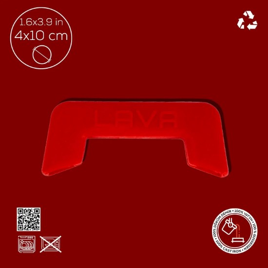 Set mit 2 Griffen, Silikon, rot - Marke LAVA