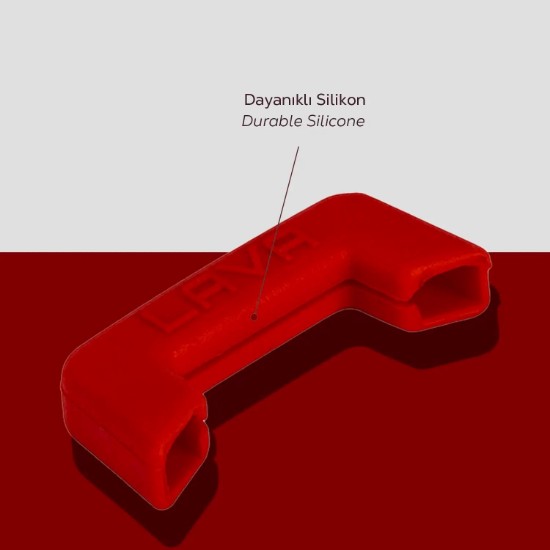 Set mit 2 Griffen, Silikon, rot - Marke LAVA