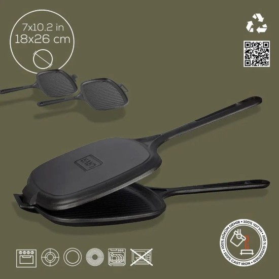 Grill pan for toast, 18 x 26 cm - Lava brand