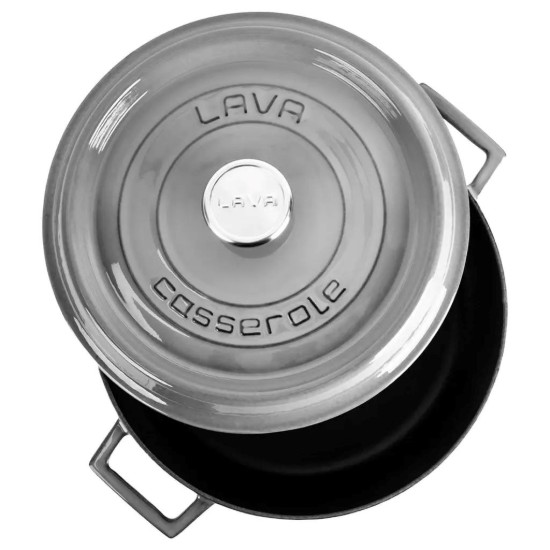 Liatinový kastról 28cm/3,5L "Premium Majolica", sivý - značka LAVA