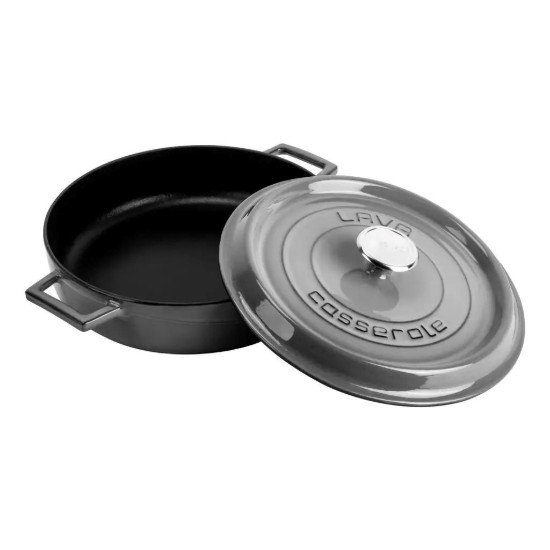 Liatinový kastról 28cm/3,5L "Premium Majolica", sivý - značka LAVA