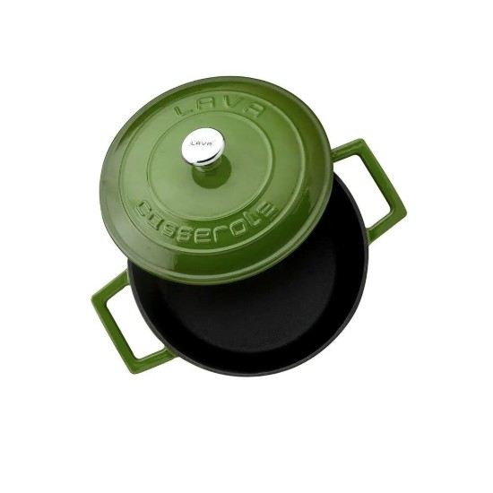 Kochtopf, Gusseisen, 20 cm, "Folk", grün - Marke LAVA
