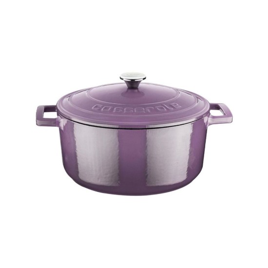 Stielkasserolle, Gusseisen, 22cm/3,4L, "Folk", Lila - LAVA
