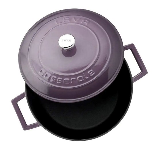 Κατσαρόλα, μαντεμένιο, 24 cm/4,5 L, "Folk", μωβ - LAVA