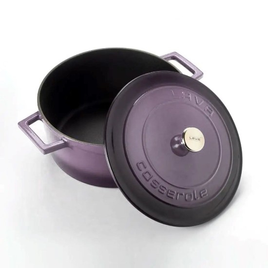 Κατσαρόλα, μαντεμένιο, 24 cm/4,5 L, "Folk", μωβ - LAVA