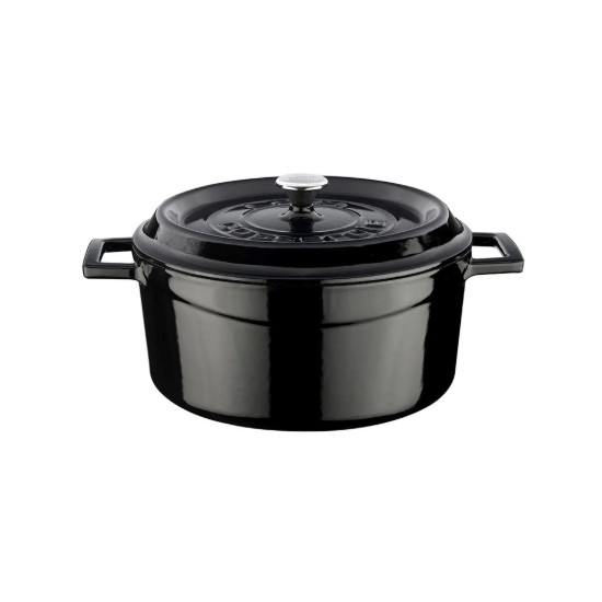 Kochtopf, Gusseisen, 24 cm, Sortiment "Trendy", schwarz - Marke LAVA