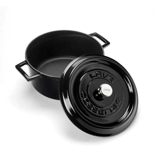 Kochtopf, Gusseisen, 24 cm, Sortiment "Trendy", schwarz - Marke LAVA