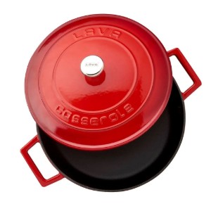Saucepan, ħadid fondut, 24 cm, firxa "Folk", aħmar - marka LAVA
