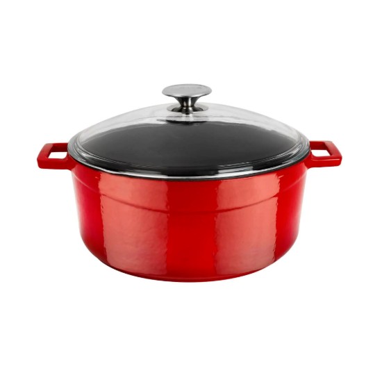 Kochtopf, Gusseisen, 28 cm, Serie "Glaze", rot - Marke LAVA
