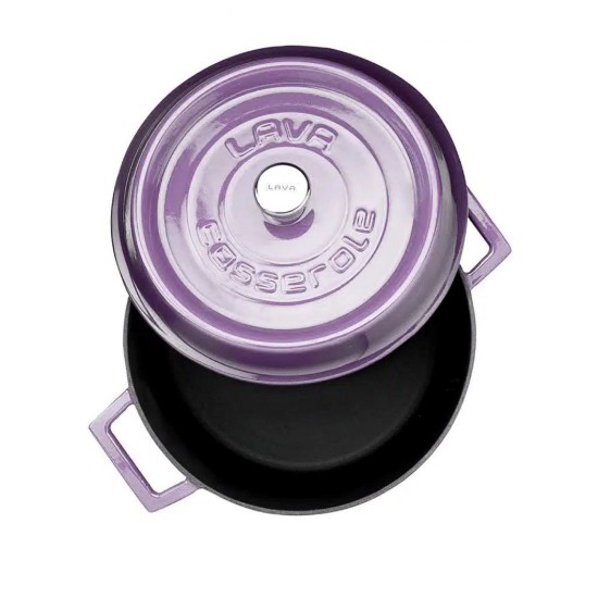 Stielkasserolle, Gusseisen, 24 cm, "Trendy", lila - Marke LAVA