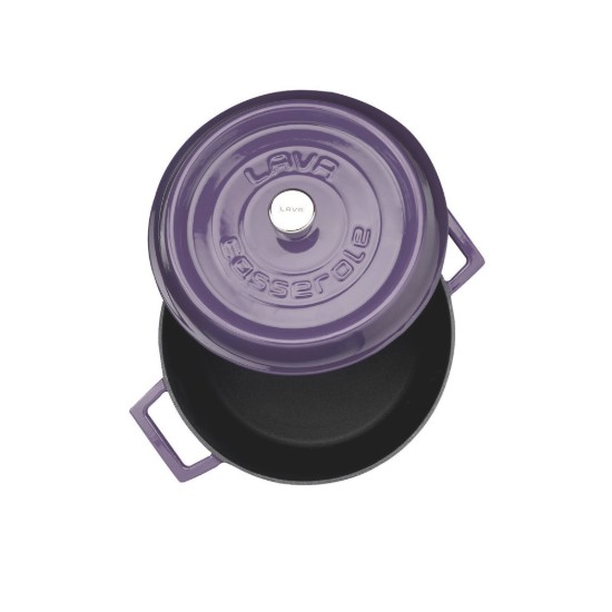 Stielkasserolle, Gusseisen, 20cm/2,82L, "Trendy", Lila - LAVA