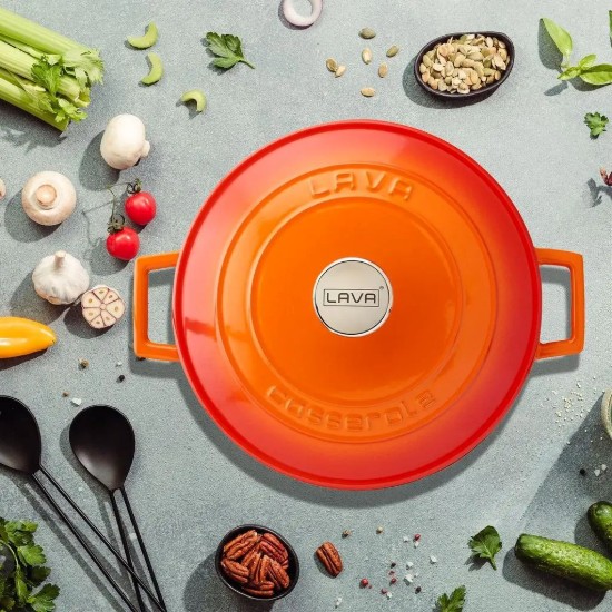 Kastrul, malm, 28 cm/6,7 l, "Folk", oranž värv - LAVA kaubamärk