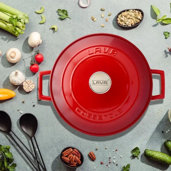Kastrul, malm, 28 cm, 6,7 l, "Folk" sari, punane - LAVA kaubamärk