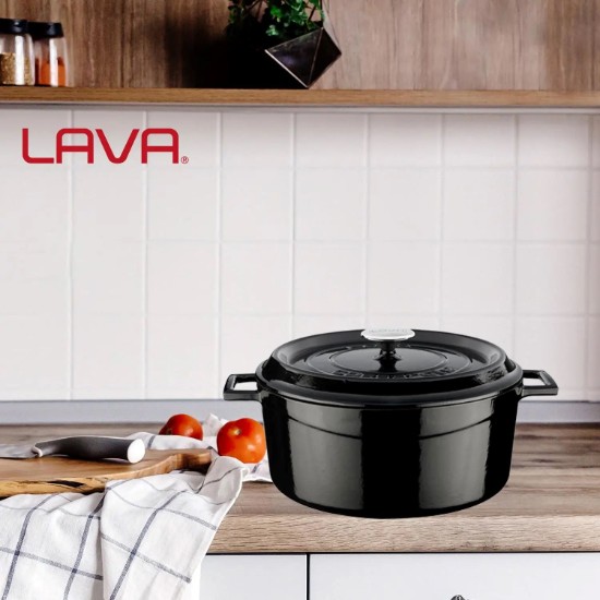 Saucepan, ħadid fondut, 28 cm, firxa "Trendy", iswed - marka LAVA