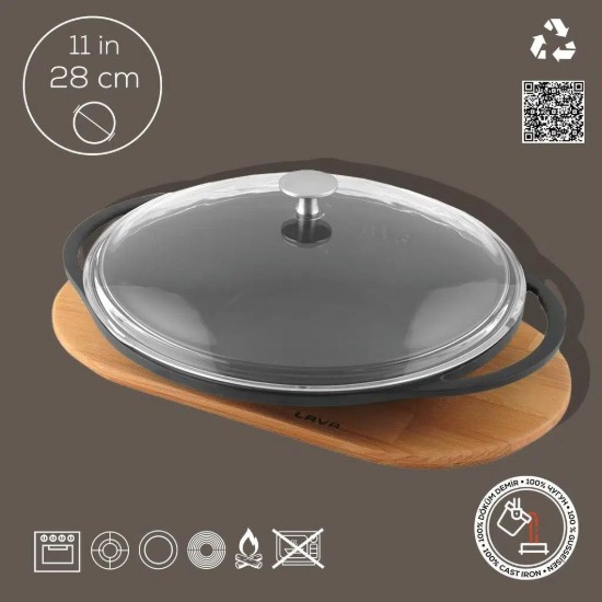 Turški wok, 28 cm, lito železo - BLAGOVNA ZNAMKA LAVA