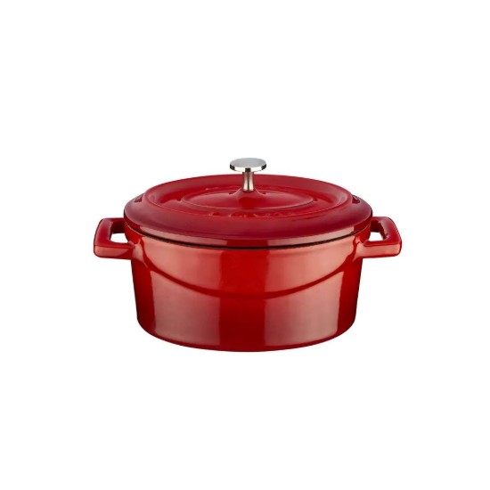 Ovaler Mini-Kochtopf, Gusseisen, 12 cm/0,36 L, "Trendy", Rot - Marke LAVA
