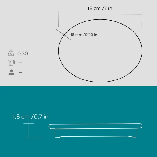 Ovaler Ständer für Mini-Auflauf, 11 cm - Marke LAVA