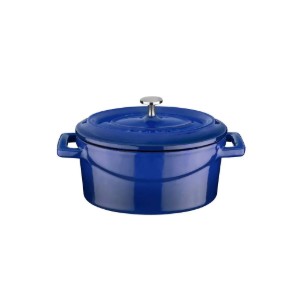 Mini-casserole ovale, fonte, 12cm/0.36L, "Trendy", Bleu - LAVA