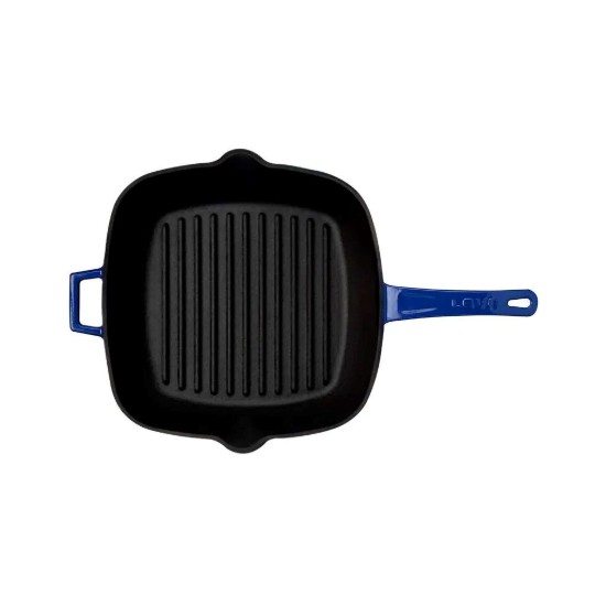 Grill pan with lid, 26 x 26 cm, "Glaze" range, blue - LAVA brand