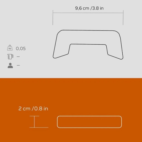 Set of 2 handles, silicone, orange color - LAVA brand