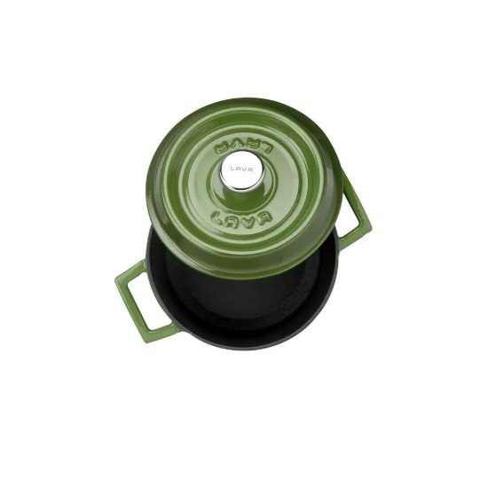 Mini-Kochtopf, Gusseisen, 12cm/0,53L, „Trendy“, grün – LAVA