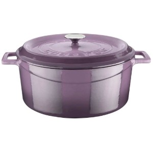 Saucepan, cast iron, 32 cm, "Trendy" range, purple - LAVA brand