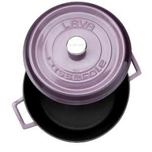 Saucepan, cast iron, 32 cm, "Trendy" range, purple - LAVA brand