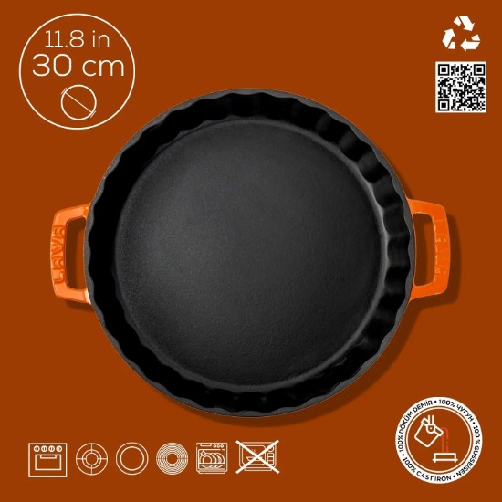 Mias bácála babhta, 30 cm / 2,72 l, dath oráiste - LAVA