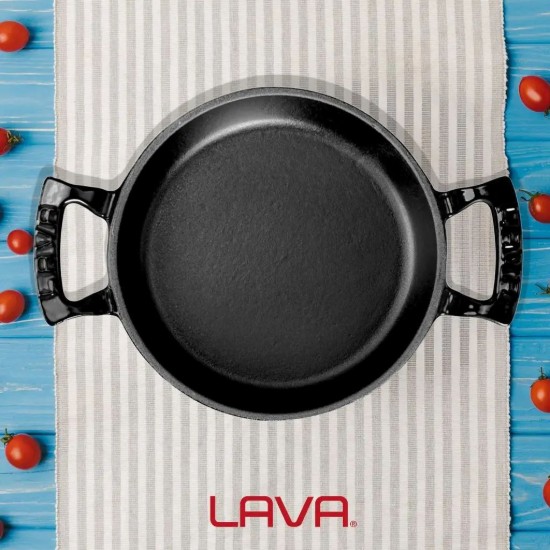 Tablett aus Gusseisen, 16 cm, schwarz - Marke LAVA