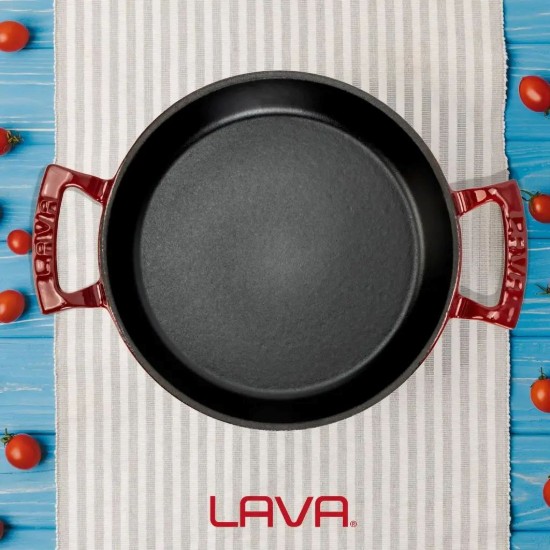 Cast iron dish, 16 cm, red - LAVA brand
