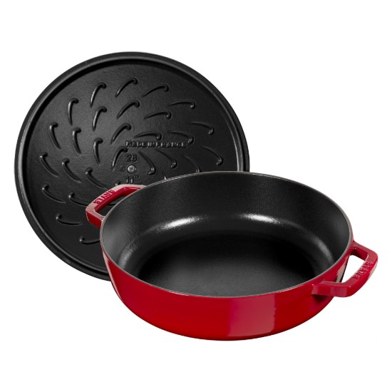 Chistera Kochtopf, Gusseisen, 28 cm, Cherry - Staub