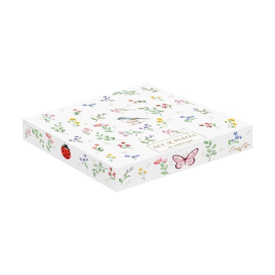 Set aus 2 Porzellantellern mit geprägtem Muster, 16 cm, „Fancy Garden“ – Nuova R2S