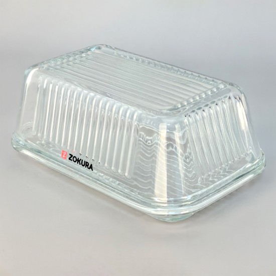 Porta-manteiga com tampa, feito de vidro - Zokura