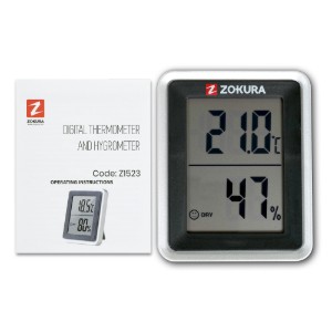 Termômetro e higrômetro digitais - Zokura