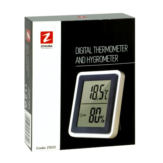Termômetro e higrômetro digitais - Zokura