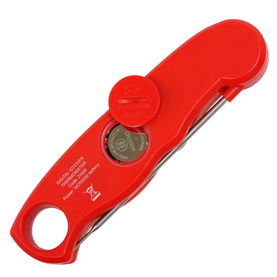 Termômetro digital de cozinha com leitura instantânea, vermelho - Zokura