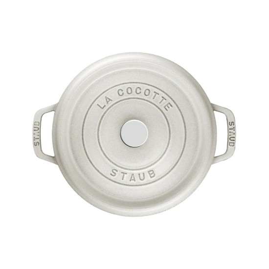 Cocotte dyp kokegryte, støpejern, 24 cm / 4,7 L, White Truffle - Staub