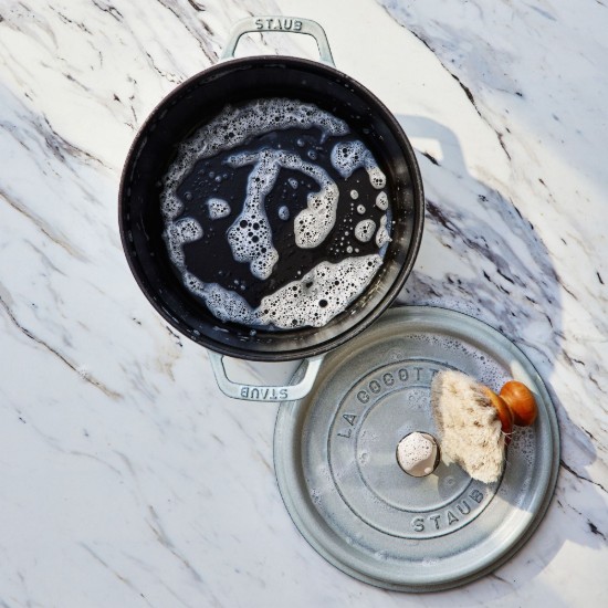 Cocotte dyp kokegryte, støpejern, 24 cm / 4,7 L, White Truffle - Staub