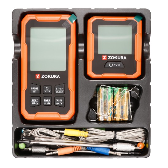 Termômetro digital sem fio para carne, com 4 sondas - Zokura