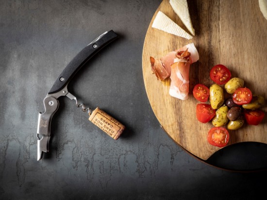 Sacacorchos, 13 cm, "Malbec", Negro - Peugeot