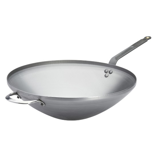 "Mineral B" wok pan, steel, 40 cm  - "de Buyer" brand