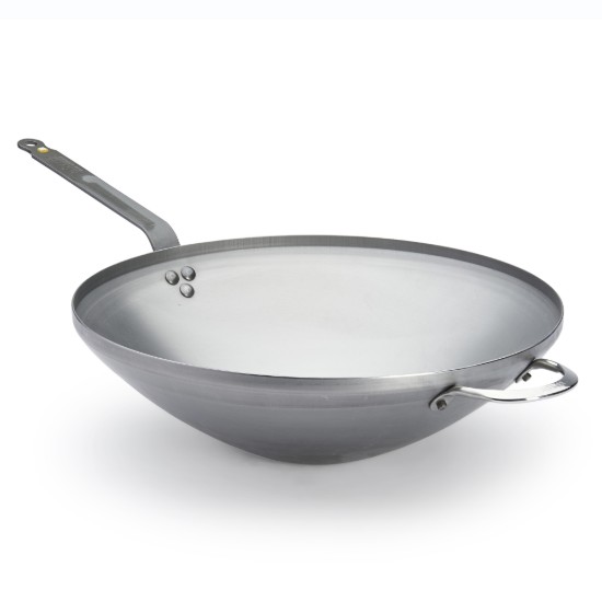 "Mineral B" wok pan, steel, 40 cm  - "de Buyer" brand